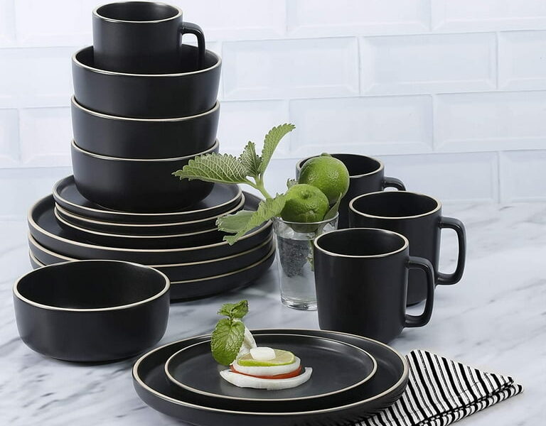 16 Piece Round Kitchen Dinnerware Set